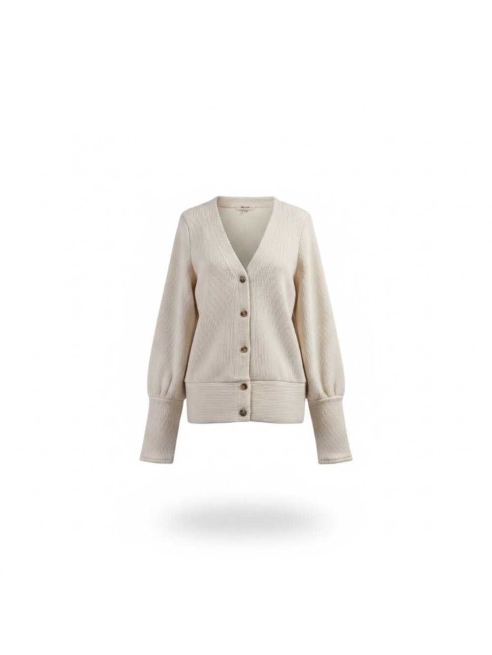 Madewell Womens Ivory Polyester Blend Button-Down Cardigan Sweater Size S
